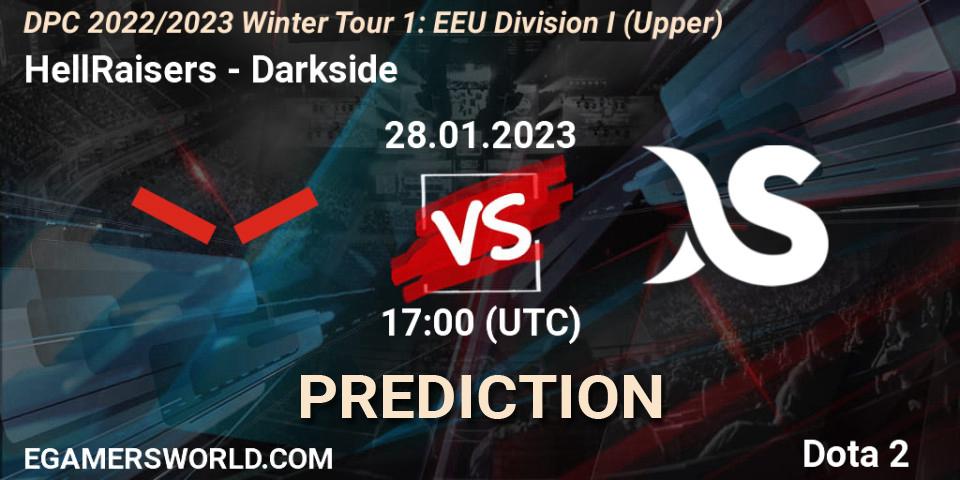 HellRaisers vs Darkside: Betting TIp, Match Prediction. 28.01.23. Dota 2, DPC 2022/2023 Winter Tour 1: EEU Division I (Upper)