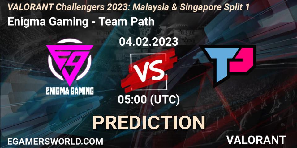 Enigma Gaming vs Team Path: Betting TIp, Match Prediction. 04.02.23. VALORANT, VALORANT Challengers 2023: Malaysia & Singapore Split 1