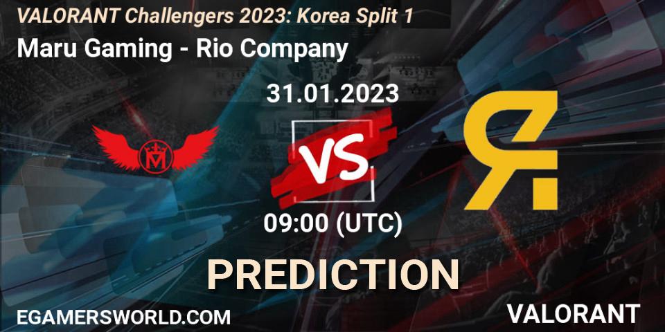 Maru Gaming vs Rio Company: Betting TIp, Match Prediction. 31.01.23. VALORANT, VALORANT Challengers 2023: Korea Split 1