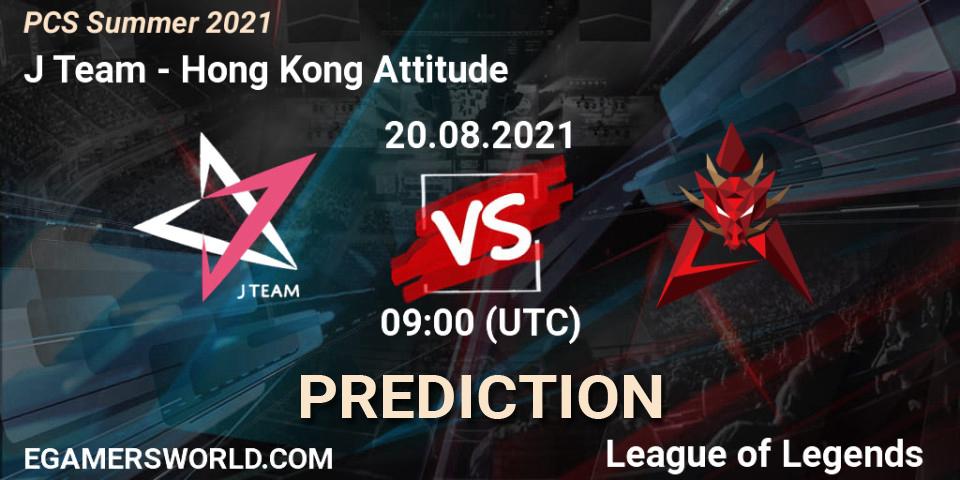 J Team vs Hong Kong Attitude: Betting TIp, Match Prediction. 20.08.21. LoL, PCS Summer 2021
