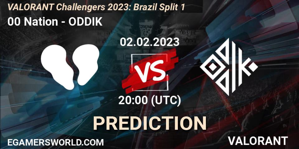 00 Nation vs ODDIK: Betting TIp, Match Prediction. 02.02.23. VALORANT, VALORANT Challengers 2023: Brazil Split 1