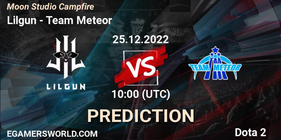 Lilgun vs Team Meteor: Betting TIp, Match Prediction. 25.12.22. Dota 2, Moon Studio Campfire