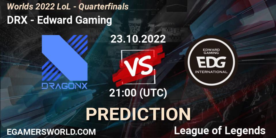 DRX vs Edward Gaming: Betting TIp, Match Prediction. 23.10.22. LoL, Worlds 2022 LoL - Quarterfinals