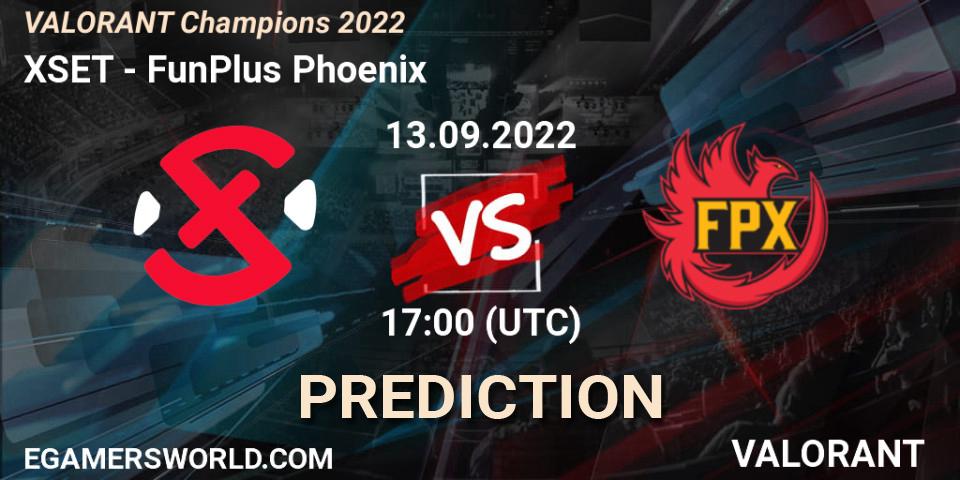XSET vs FunPlus Phoenix: Betting TIp, Match Prediction. 13.09.22. VALORANT, VALORANT Champions 2022