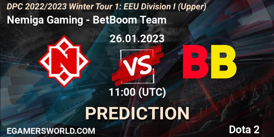 Nemiga Gaming vs BetBoom Team: Betting TIp, Match Prediction. 26.01.23. Dota 2, DPC 2022/2023 Winter Tour 1: EEU Division I (Upper)