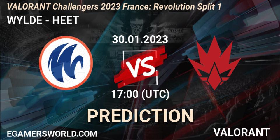 WYLDE vs HEET: Betting TIp, Match Prediction. 30.01.23. VALORANT, VALORANT Challengers 2023 France: Revolution Split 1