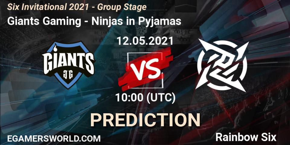 Giants Gaming vs Ninjas in Pyjamas: Betting TIp, Match Prediction. 12.05.21. Rainbow Six, Six Invitational 2021 - Group Stage
