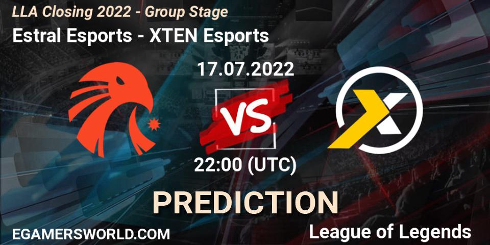 Estral Esports vs XTEN Esports: Betting TIp, Match Prediction. 17.07.22. LoL, LLA Closing 2022 - Group Stage