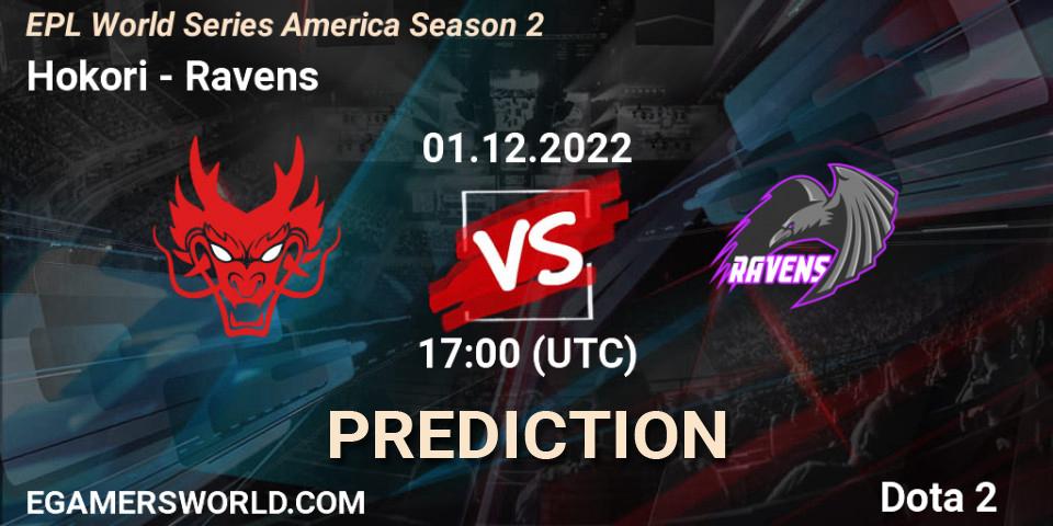 Hokori vs Ravens: Betting TIp, Match Prediction. 01.12.22. Dota 2, EPL World Series America Season 2