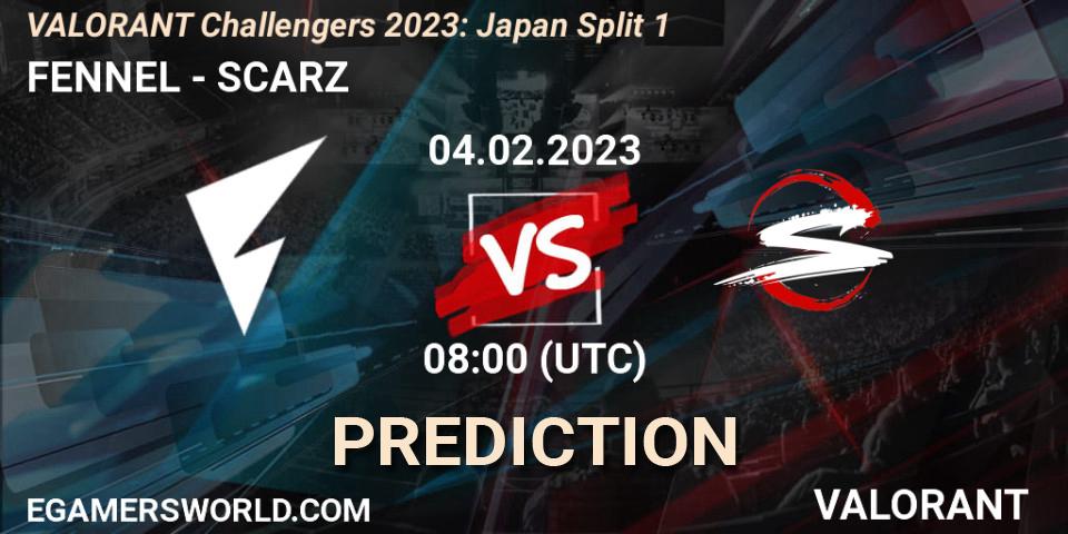 FENNEL vs SCARZ: Betting TIp, Match Prediction. 04.02.23. VALORANT, VALORANT Challengers 2023: Japan Split 1
