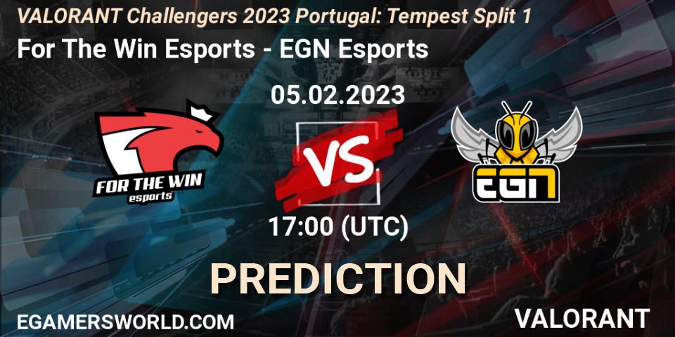 For The Win Esports vs EGN Esports: Betting TIp, Match Prediction. 05.02.23. VALORANT, VALORANT Challengers 2023 Portugal: Tempest Split 1