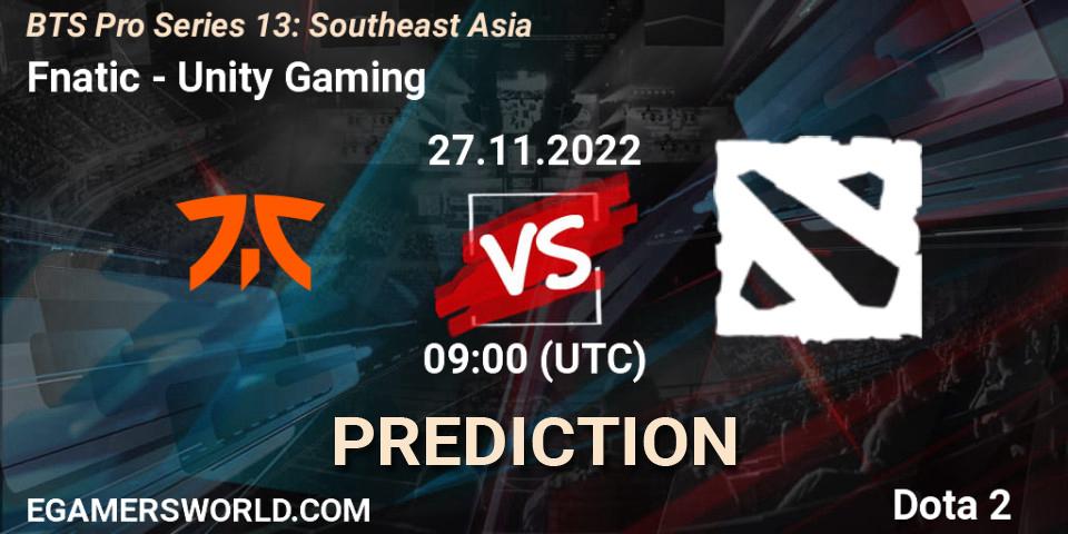 Fnatic vs Unity Gaming: Betting TIp, Match Prediction. 04.12.22. Dota 2, BTS Pro Series 13: Southeast Asia
