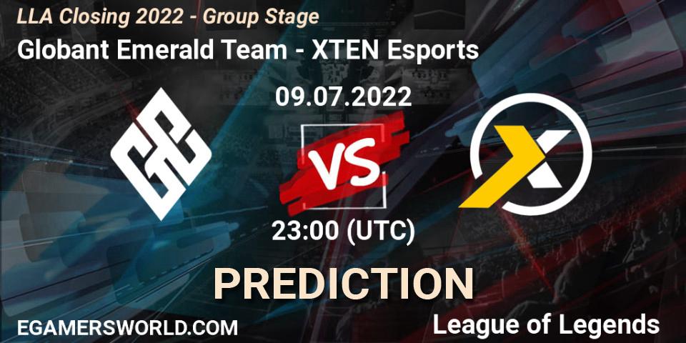 Globant Emerald Team vs XTEN Esports: Betting TIp, Match Prediction. 09.07.22. LoL, LLA Closing 2022 - Group Stage