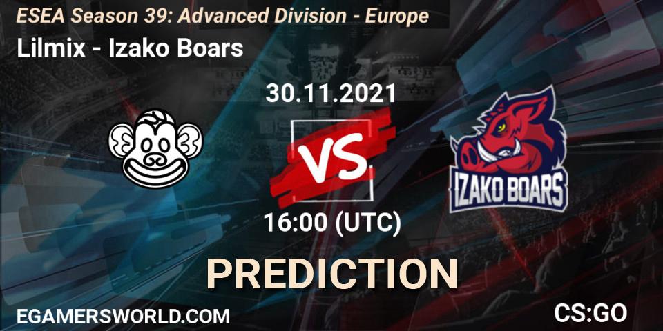 Lilmix vs Izako Boars: Betting TIp, Match Prediction. 30.11.21. CS2 (CS:GO), ESEA Season 39: Advanced Division - Europe