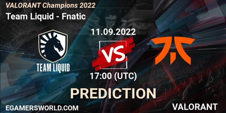Team Liquid vs Fnatic: Betting TIp, Match Prediction. 11.09.22. VALORANT, VALORANT Champions 2022