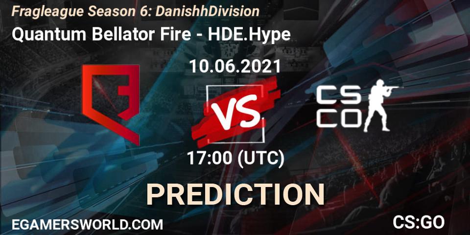 Quantum Bellator Fire vs HDE.Hype: Betting TIp, Match Prediction. 10.06.21. CS2 (CS:GO), Fragleague Season 6: Danishh Division