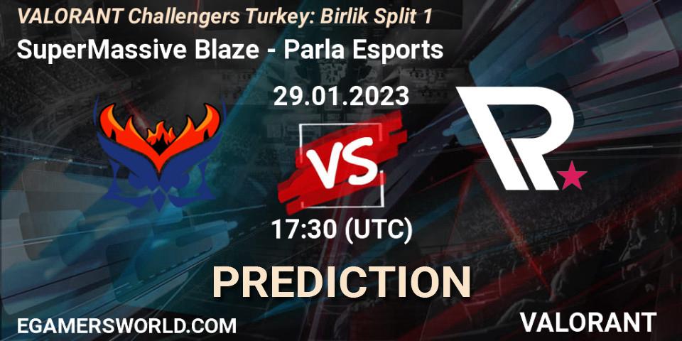 SuperMassive Blaze vs Parla Esports: Betting TIp, Match Prediction. 29.01.23. VALORANT, VALORANT Challengers 2023 Turkey: Birlik Split 1