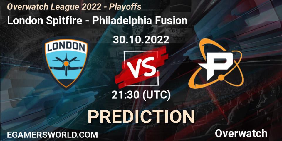 London Spitfire vs Philadelphia Fusion: Betting TIp, Match Prediction. 30.10.22. Overwatch, Overwatch League 2022 - Playoffs