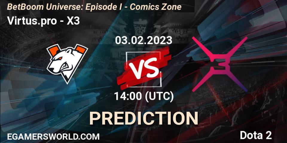 Virtus.pro vs X3: Betting TIp, Match Prediction. 03.02.23. Dota 2, BetBoom Universe: Episode I - Comics Zone