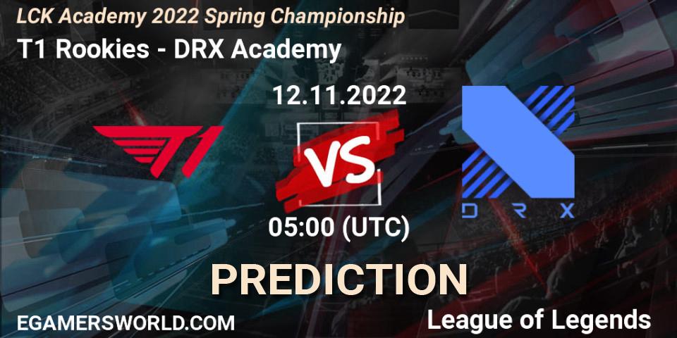 T1 Rookies vs DRX Academy: Betting TIp, Match Prediction. 12.11.22. LoL, LCK Academy 2022 Spring Championship