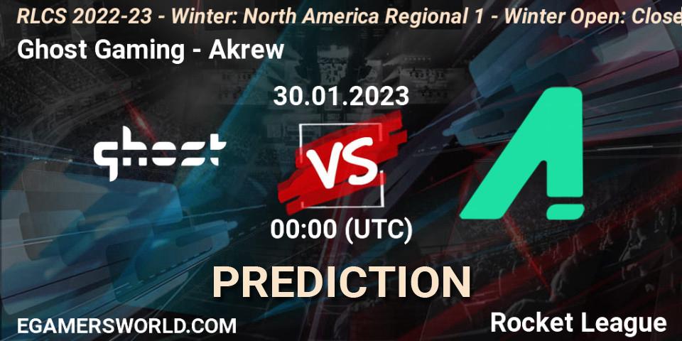 Ghost Gaming vs Akrew: Betting TIp, Match Prediction. 30.01.23. Rocket League, RLCS 2022-23 - Winter: North America Regional 1 - Winter Open: Closed Qualifier