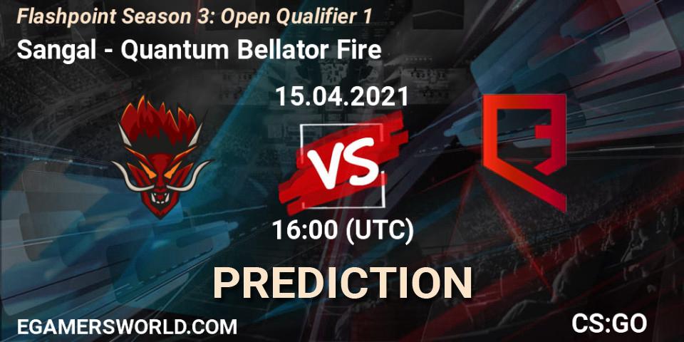 Sangal vs Quantum Bellator Fire: Betting TIp, Match Prediction. 15.04.21. CS2 (CS:GO), Flashpoint Season 3: Open Qualifier 1