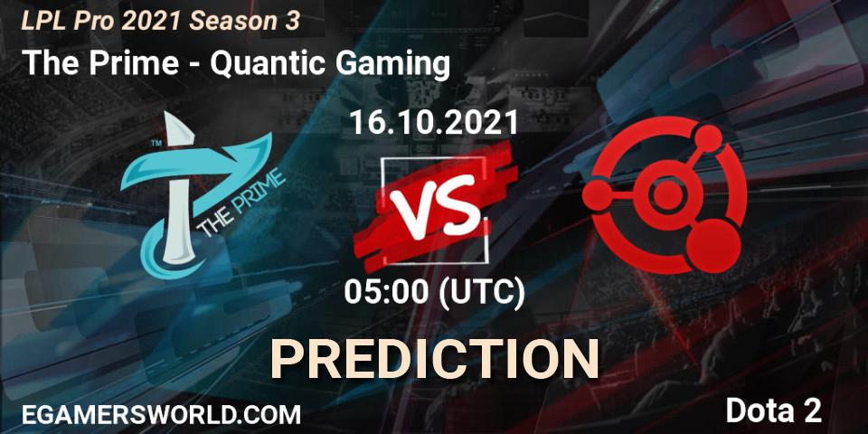 The Prime vs Quantic Gaming: Betting TIp, Match Prediction. 16.10.21. Dota 2, LPL Pro 2021 Season 3
