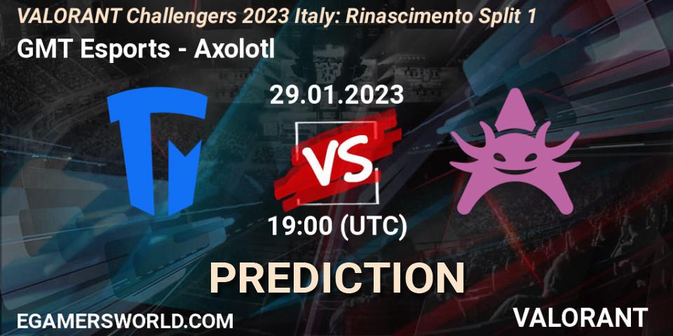 GMT Esports vs Axolotl: Betting TIp, Match Prediction. 29.01.23. VALORANT, VALORANT Challengers 2023 Italy: Rinascimento Split 1