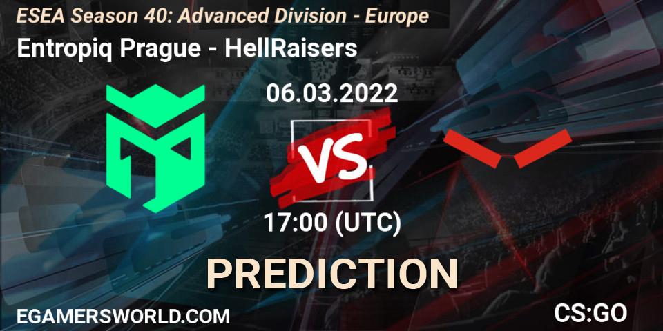 Entropiq Prague vs HellRaisers: Betting TIp, Match Prediction. 06.03.22. CS2 (CS:GO), ESEA Season 40: Advanced Division - Europe