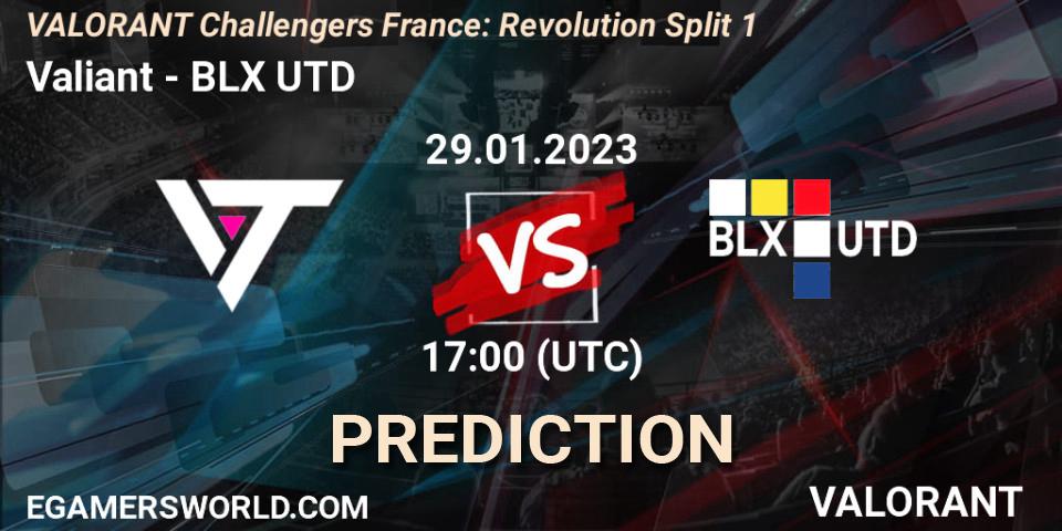 Valiant vs BLX UTD: Betting TIp, Match Prediction. 29.01.23. VALORANT, VALORANT Challengers 2023 France: Revolution Split 1