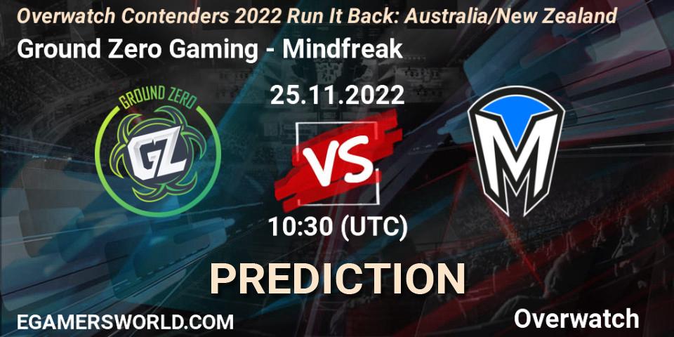 Ground Zero Gaming vs Mindfreak: Betting TIp, Match Prediction. 25.11.22. Overwatch, Overwatch Contenders 2022 - Australia/New Zealand - November