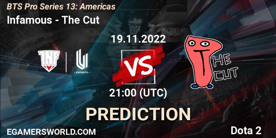 Infamous vs The Cut: Betting TIp, Match Prediction. 19.11.22. Dota 2, BTS Pro Series 13: Americas