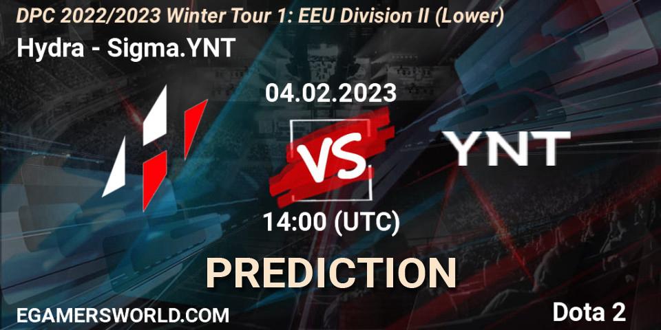 Hydra vs Sigma.YNT: Betting TIp, Match Prediction. 04.02.23. Dota 2, DPC 2022/2023 Winter Tour 1: EEU Division II (Lower)