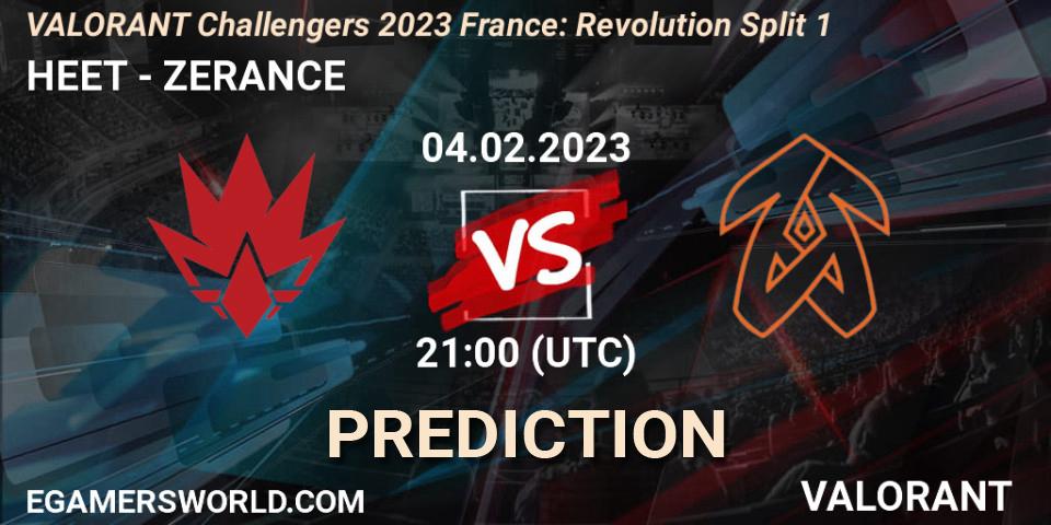 HEET vs ZERANCE: Betting TIp, Match Prediction. 04.02.23. VALORANT, VALORANT Challengers 2023 France: Revolution Split 1