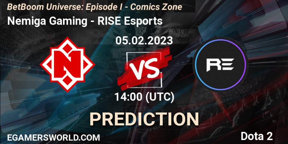 Nemiga Gaming vs RISE Esports: Betting TIp, Match Prediction. 05.02.23. Dota 2, BetBoom Universe: Episode I - Comics Zone