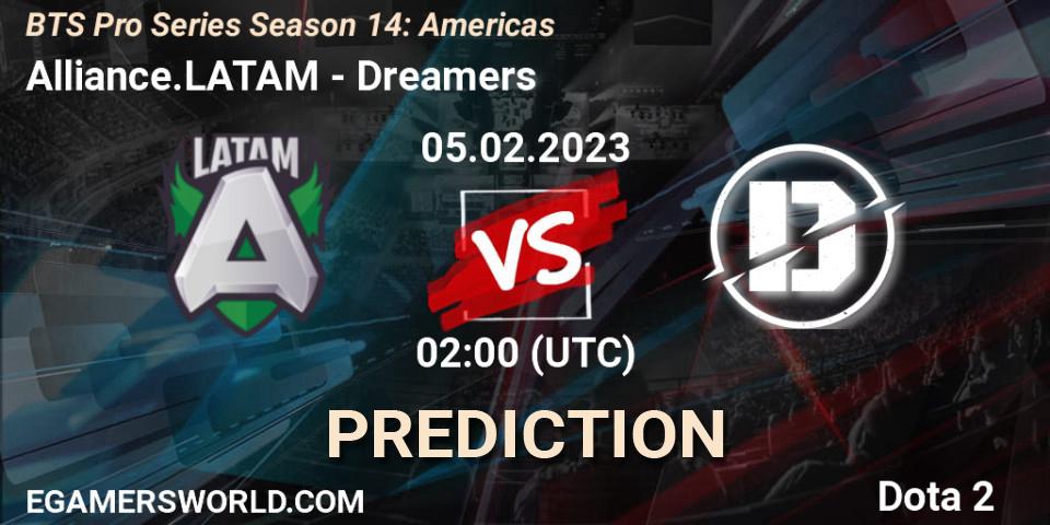 Alliance.LATAM vs Dreamers: Betting TIp, Match Prediction. 05.02.23. Dota 2, BTS Pro Series Season 14: Americas