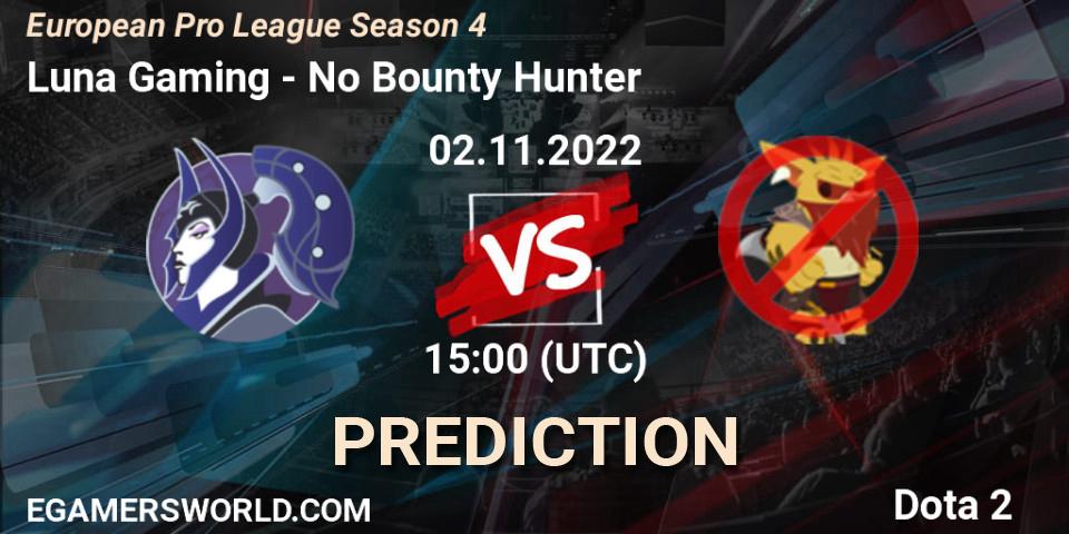 MooN team vs No Bounty Hunter: Betting TIp, Match Prediction. 02.11.22. Dota 2, European Pro League Season 4