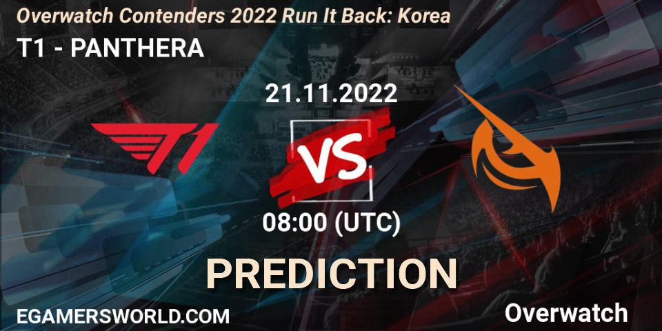 T1 vs PANTHERA: Betting TIp, Match Prediction. 21.11.22. Overwatch, Overwatch Contenders 2022 Run It Back: Korea
