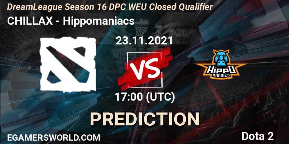 CHILLAX vs Hippomaniacs: Betting TIp, Match Prediction. 23.11.21. Dota 2, DPC 2022 Season 1: Euro - Closed Qualifier (DreamLeague Season 16)