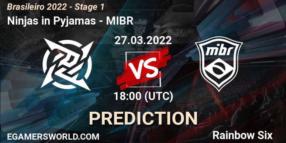 Ninjas in Pyjamas vs MIBR: Betting TIp, Match Prediction. 27.03.22. Rainbow Six, Brasileirão 2022 - Stage 1
