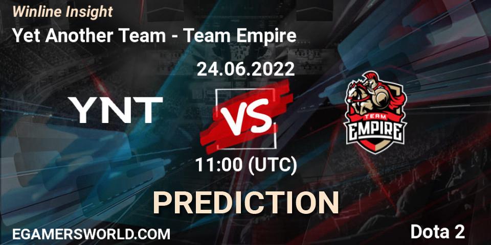 YNT vs Team Empire: Betting TIp, Match Prediction. 24.06.22. Dota 2, Winline Insight