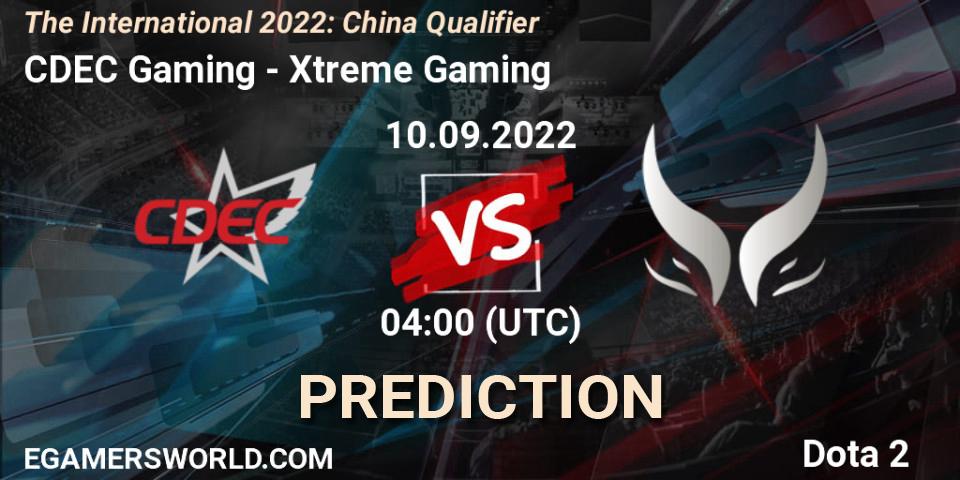 CDEC Gaming vs Xtreme Gaming: Betting TIp, Match Prediction. 10.09.22. Dota 2, The International 2022: China Qualifier