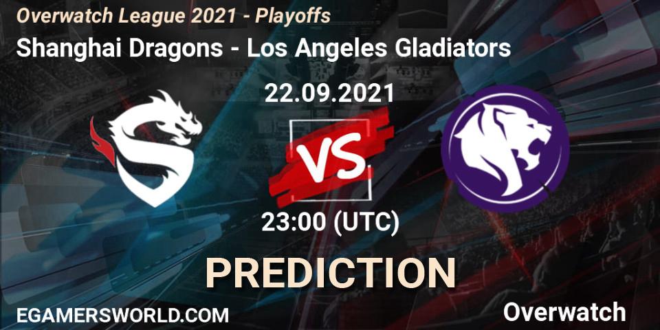 Shanghai Dragons vs Los Angeles Gladiators: Betting TIp, Match Prediction. 23.09.21. Overwatch, Overwatch League 2021 - Playoffs