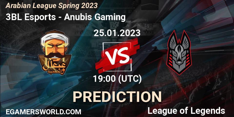 3BL Esports vs Anubis Gaming: Betting TIp, Match Prediction. 02.02.23. LoL, Arabian League Spring 2023