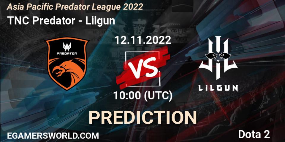 TNC Predator vs Lilgun: Betting TIp, Match Prediction. 12.11.22. Dota 2, Asia Pacific Predator League 2022