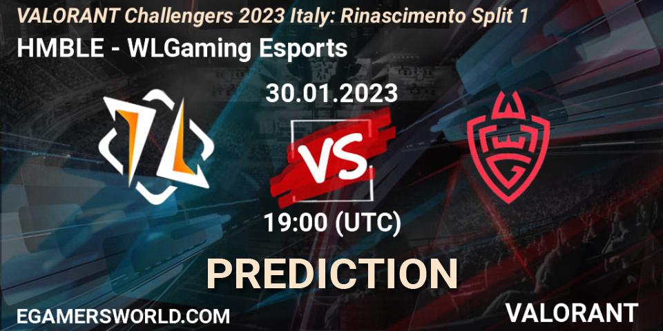 HMBLE vs WLGaming Esports: Betting TIp, Match Prediction. 30.01.23. VALORANT, VALORANT Challengers 2023 Italy: Rinascimento Split 1