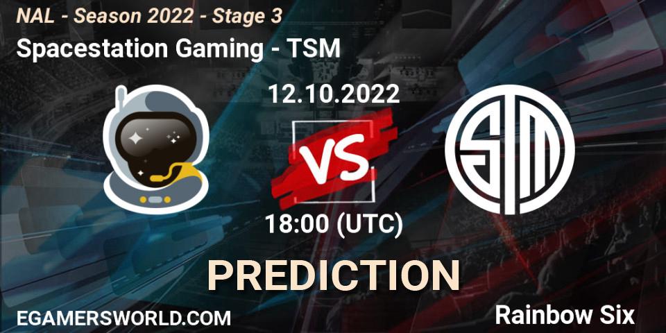 Spacestation Gaming vs TSM: Betting TIp, Match Prediction. 12.10.22. Rainbow Six, NAL - Season 2022 - Stage 3
