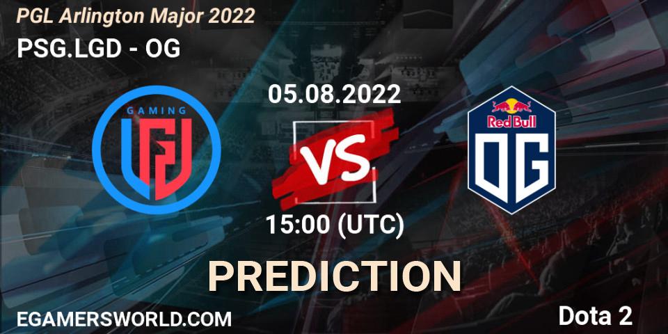 PSG.LGD vs OG: Betting TIp, Match Prediction. 05.08.22. Dota 2, PGL Arlington Major 2022 - Group Stage