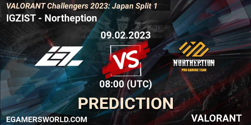 IGZIST vs Northeption: Betting TIp, Match Prediction. 09.02.23. VALORANT, VALORANT Challengers 2023: Japan Split 1