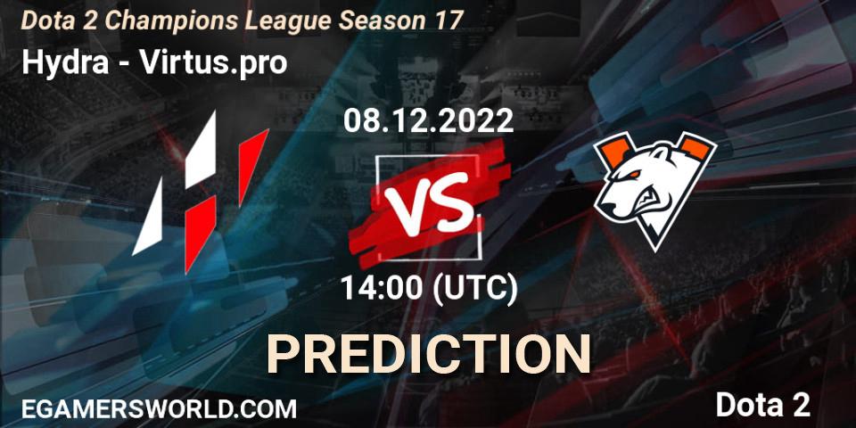 Hydra vs Virtus.pro: Betting TIp, Match Prediction. 08.12.22. Dota 2, Dota 2 Champions League Season 17